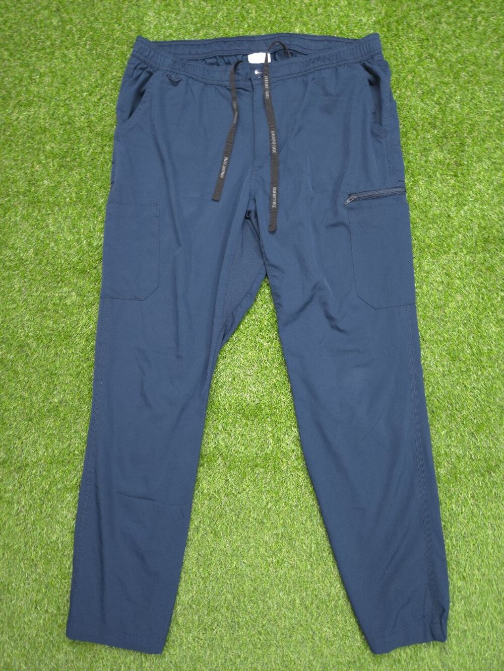 Carhartt Force Scrubs Pants Mens Large Regular 30" Blue Cargo Snap Drawstring